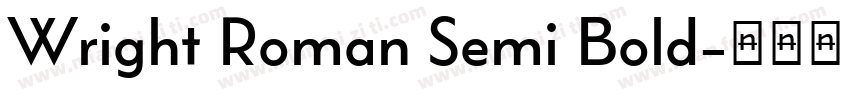 Wright Roman Semi Bold字体转换